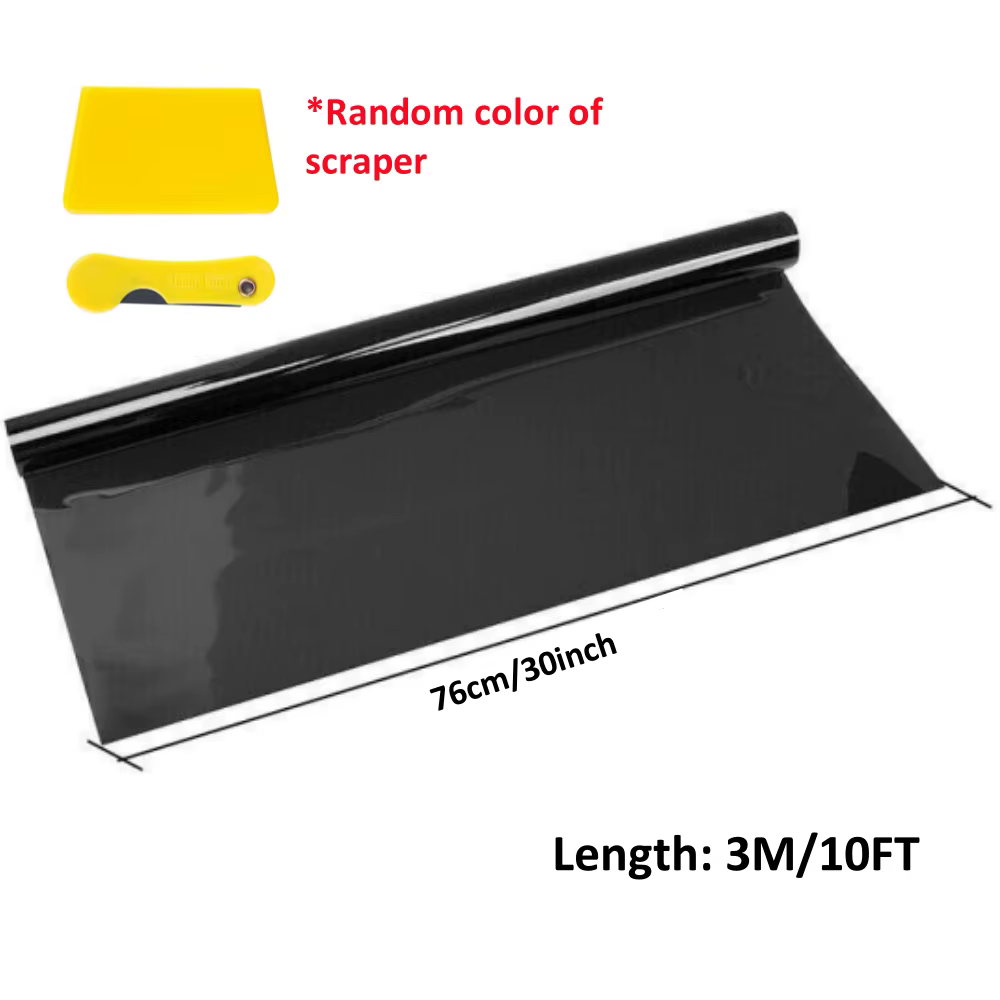 Film de verre teinté pour fenêtre annulée, feuilles de protection solaire, film teinté pour pare-soleil de voiture, verre foncé, caractéristique d'ombrage en céramique, 76cm x 3m