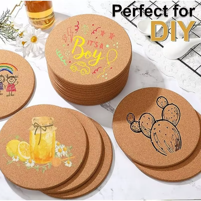 Sous-verres en liège, 5 à 30 pièces
