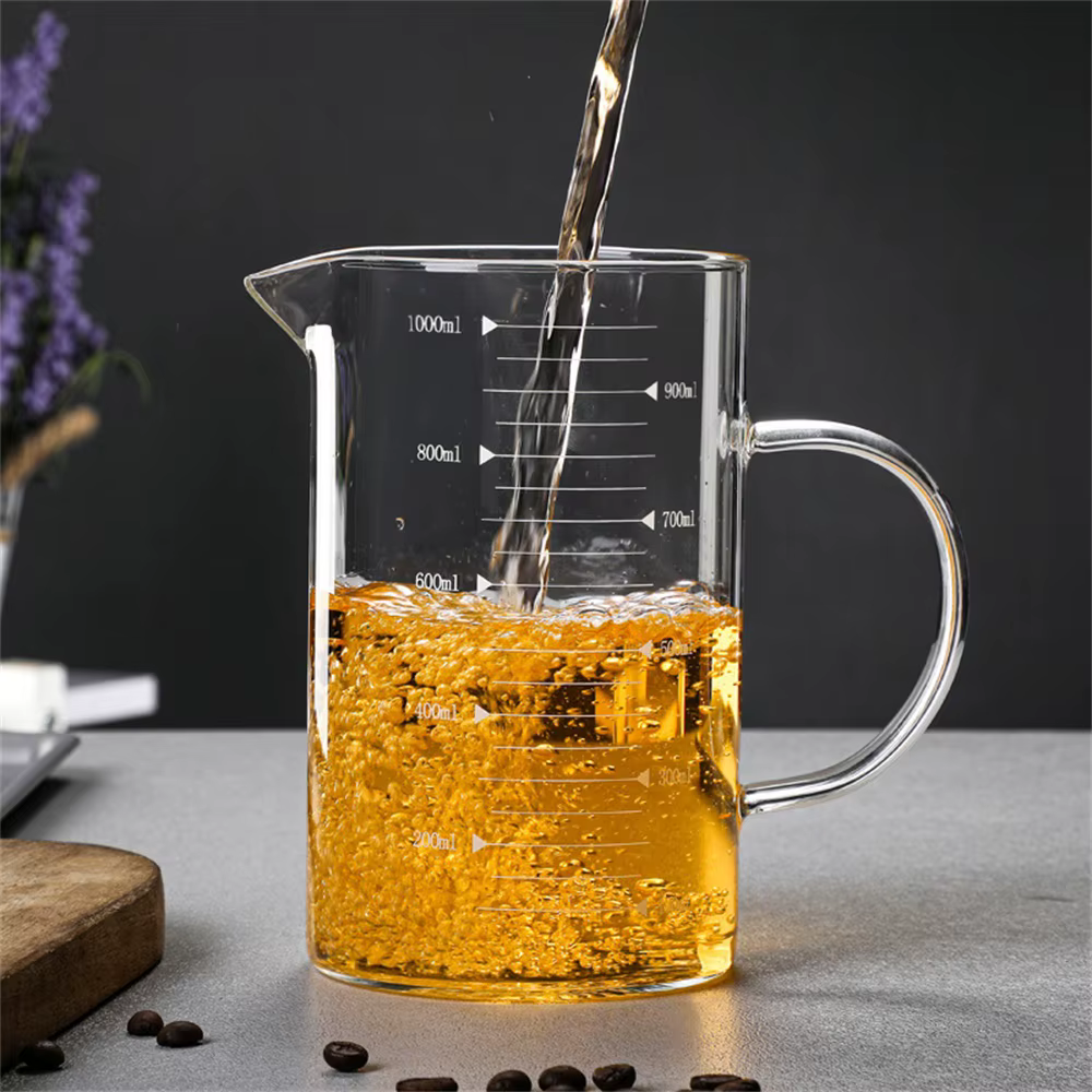 Tasse à mesurer en verre avec poignée 250/350/500/1000 ml