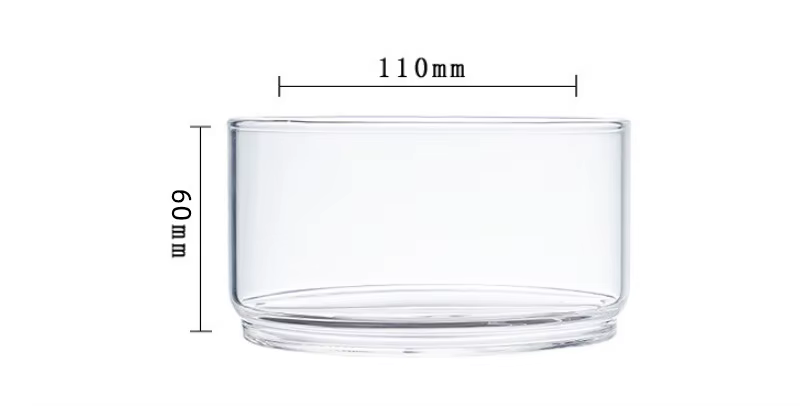 Bol en verre à salade japonais avec couvercle