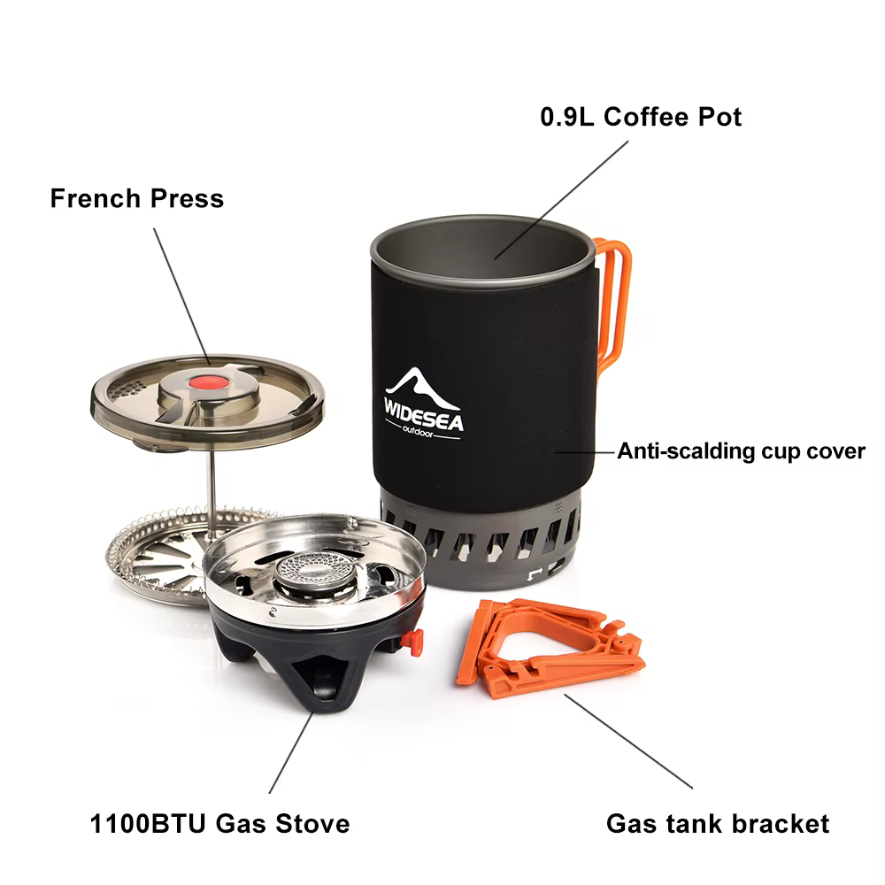 Widesea – ensemble de cafetière de Camping Portable