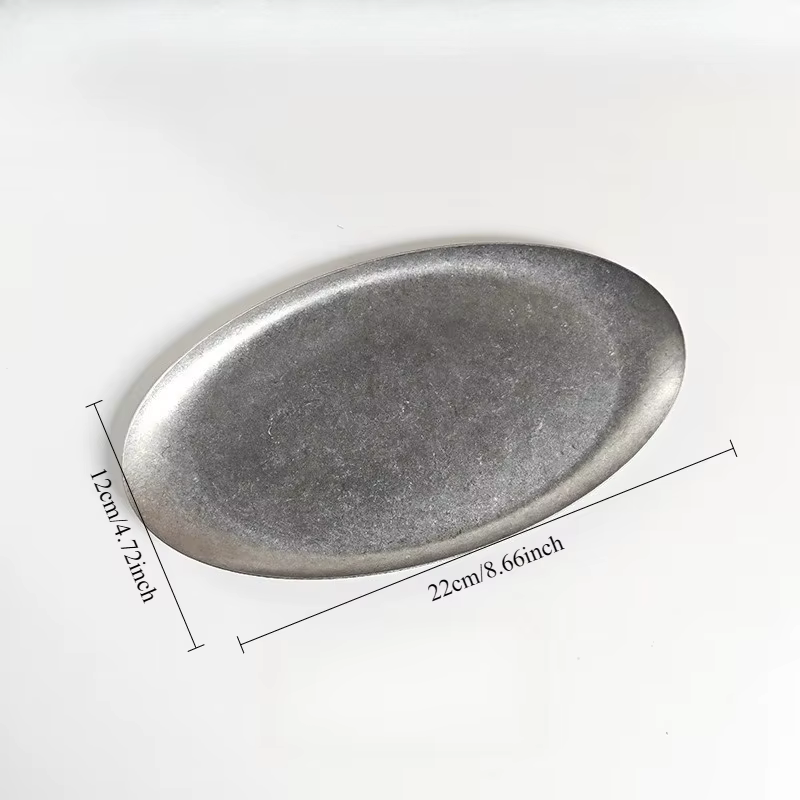 Plateaux rétro en acier inoxydable