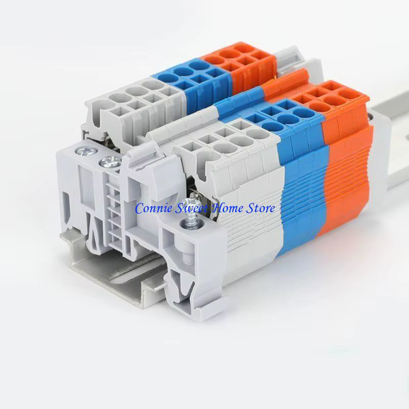 LXAF 10 PCS EUK / EUK2 DIN Terminal Blocs fin du support fin