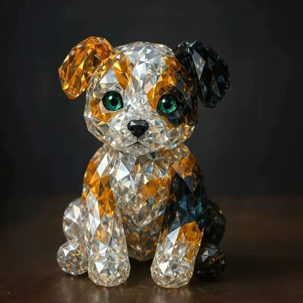 Figurine d'animal en cristal faite à la main