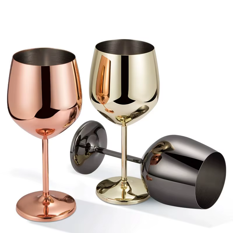 Verre à vin rouge et cocktail en acier inoxydable de 500 ml