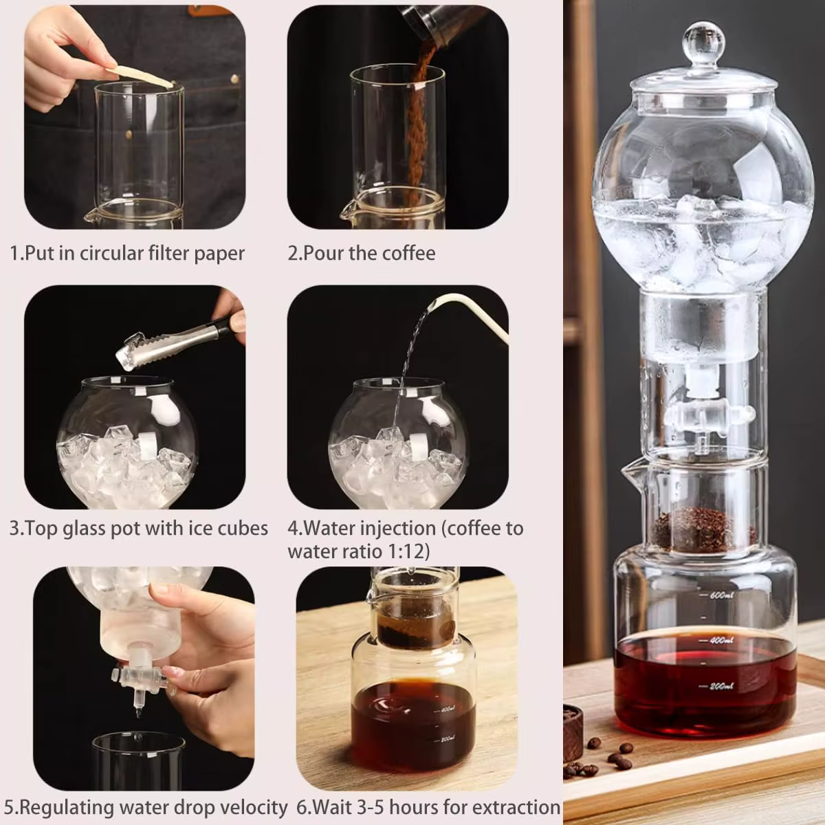 Cafetière goutte à goutte glacée