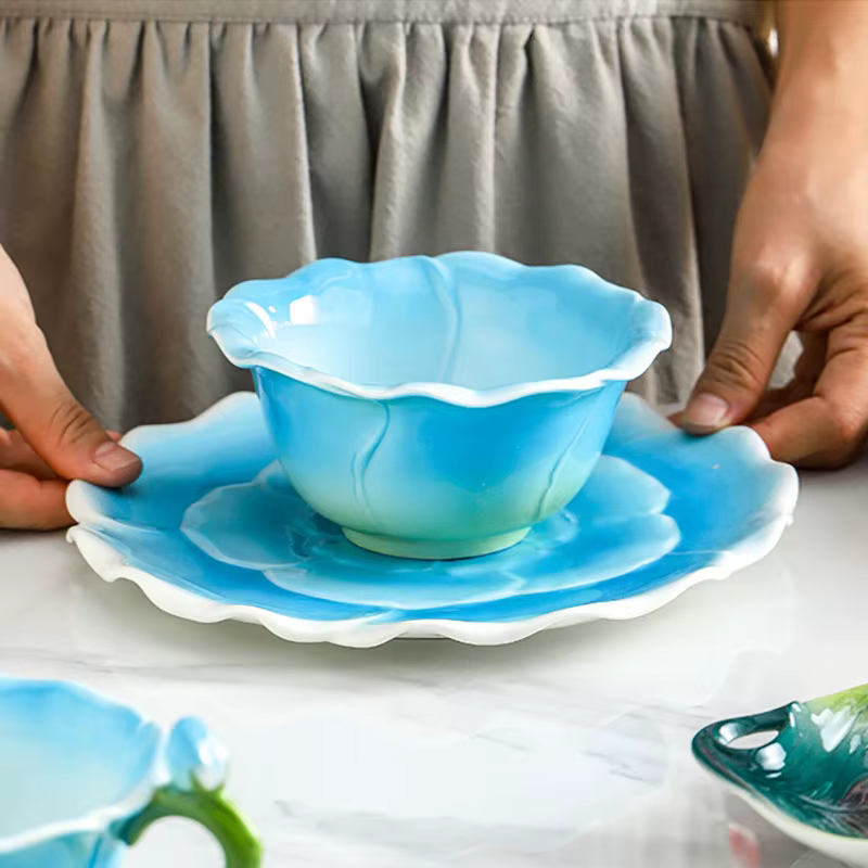 Tasse à café en céramique rose