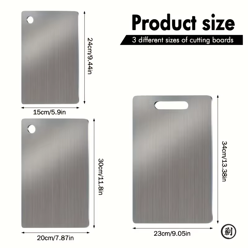 Planches à découper en acier inoxydable