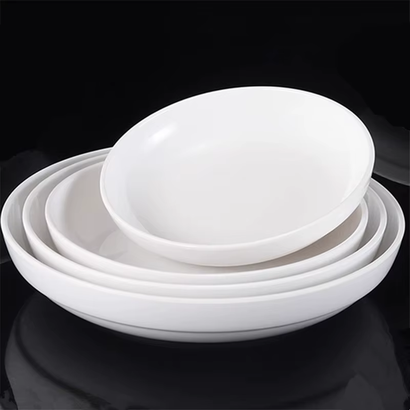 Assiettes à dîner rondes profondes en mélamine