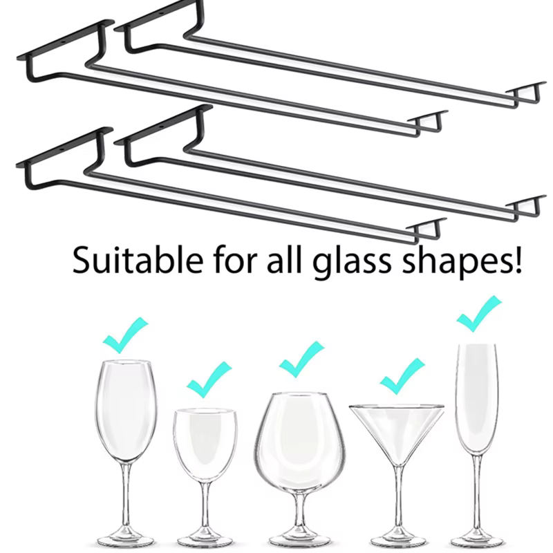 Porte-verre à vin mural avec vis