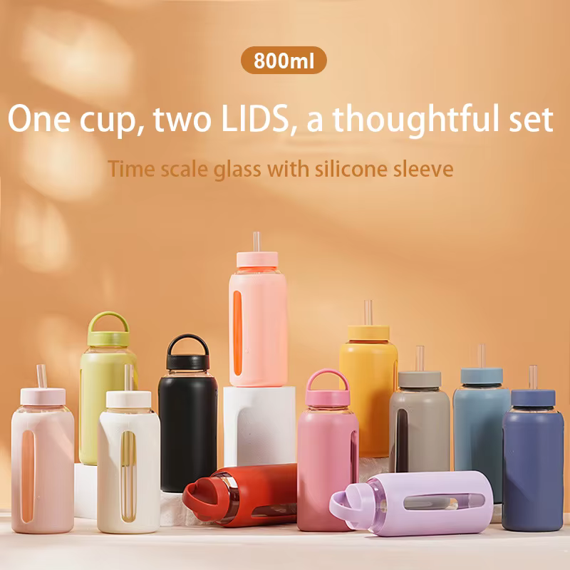 Tasse en verre de grande capacité de 800ml