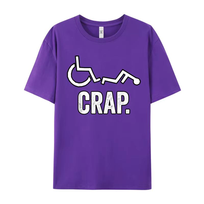 T-shirt d'automne drôle de fauteuil roulant mignon pour hommes, t-shirt de Noël, col rond, coton de qualité supérieure, t-shirts pour hommes, cadeau, 20229