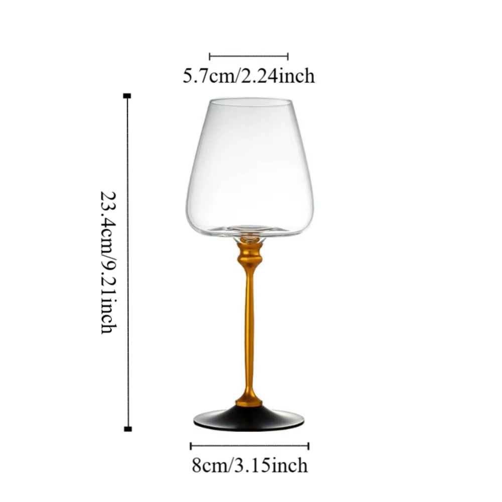 Verres à vin rotatifs uniques en verre transparent 500 ml