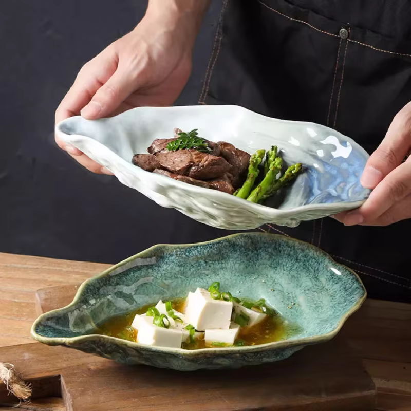 Assiette à huîtres en céramique