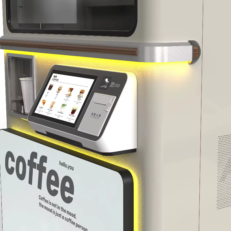 Machine à café robotisée 24h/24 en libre-service, robot à café à retour sur investissement élevé, personnalisable