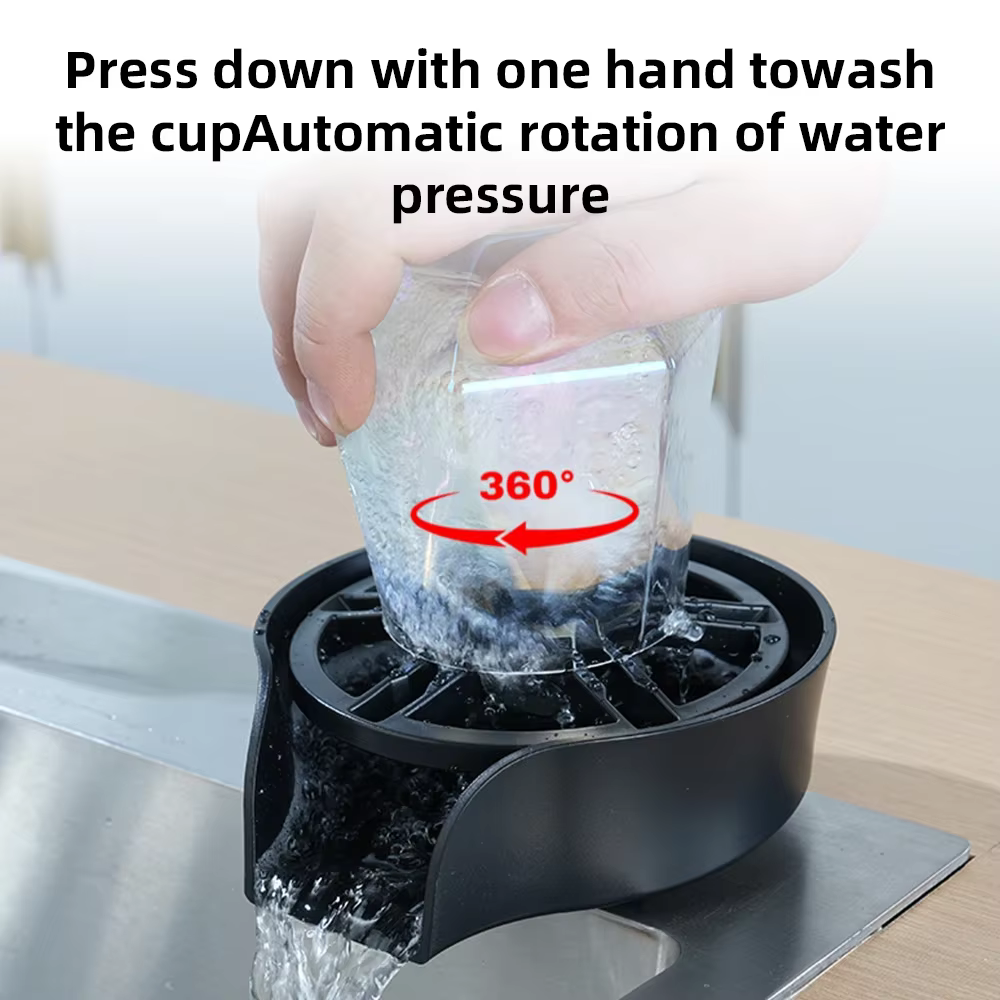 Rinceuse en verre pour évier de cuisine