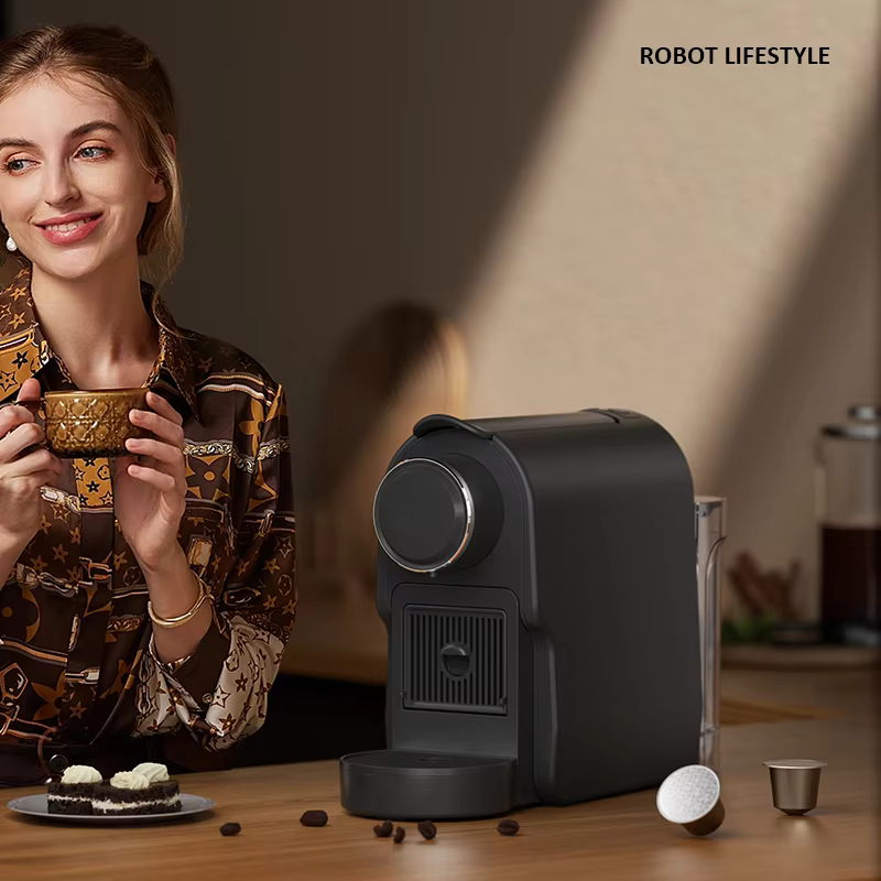 Machine à café expresso à capsules, petite machine à café automatique avec réservoir d'eau amovible de 650 ml, 20 bars, pour la maison, l'hôtel, le bureau