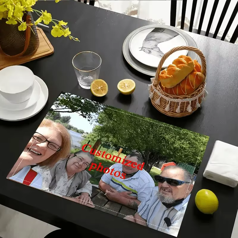 Ensemble de sets de table personnalisables avec photo