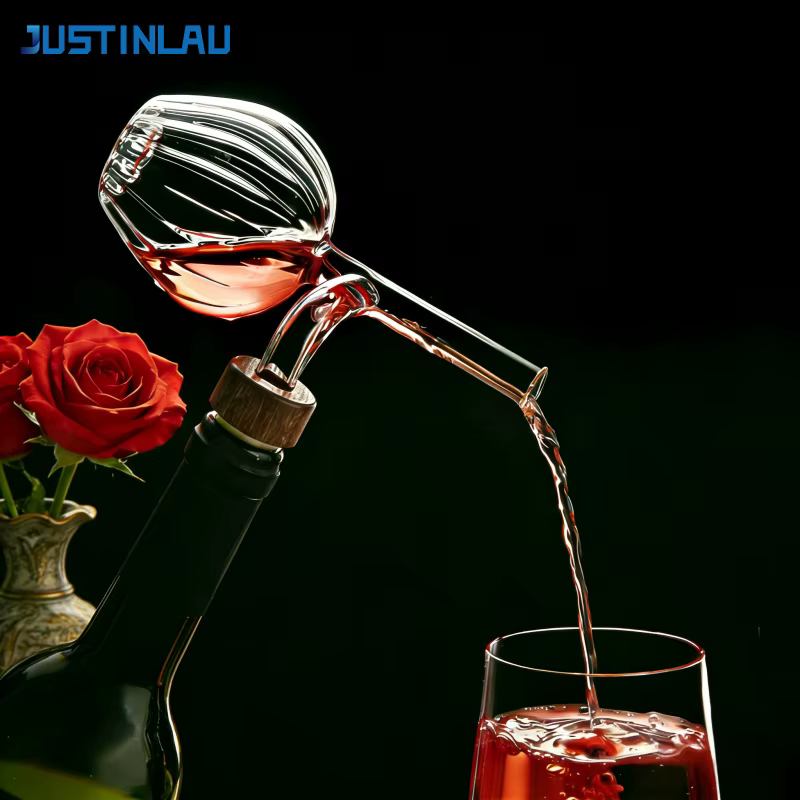 JUSTINLAU Aérateur de vin créatif en verre borosilicate