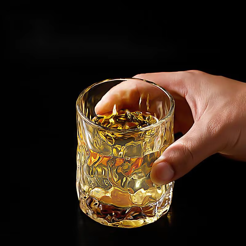 Optique-Verres à vin en cristal de marteau de style japonais