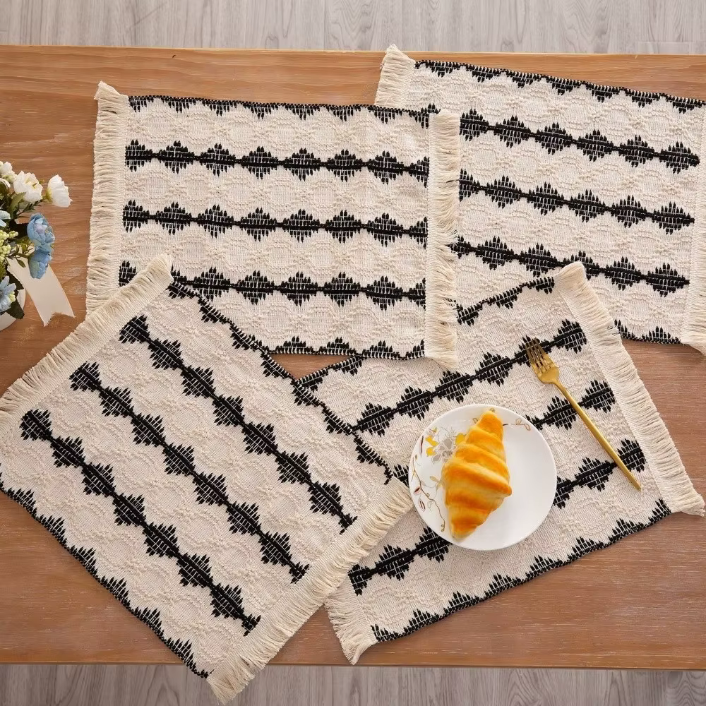 Napperons modernes en lin et coton