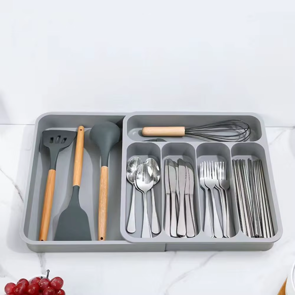 Organisateur de tiroir à couverts en plastique