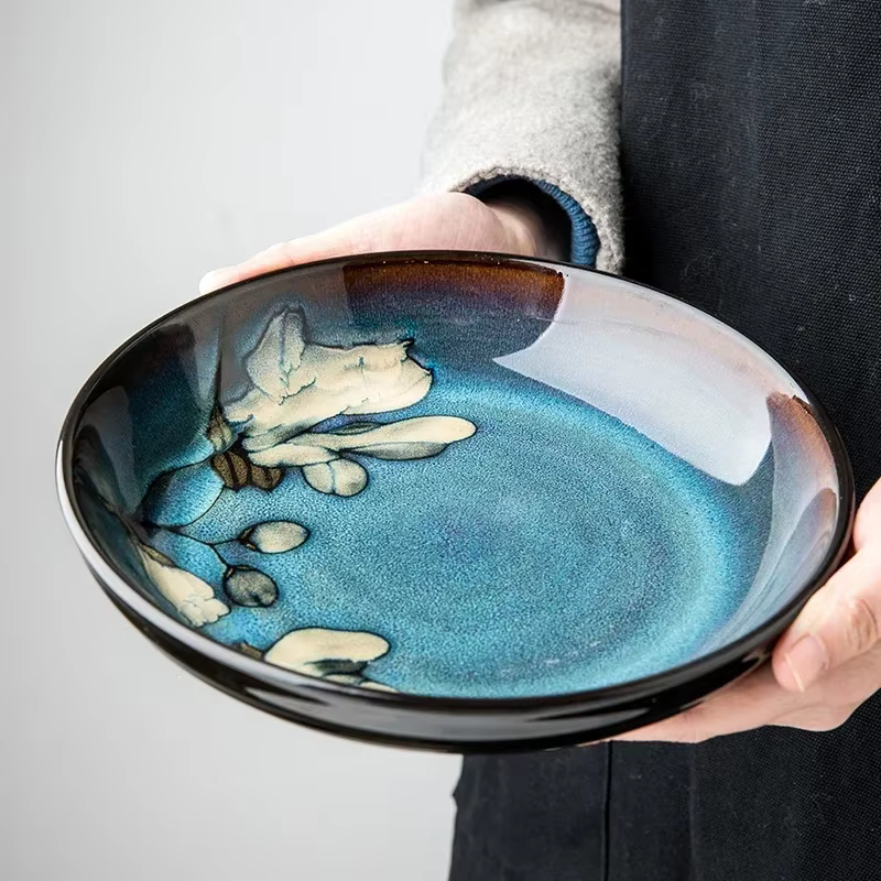 Assiette creuse en céramique de style chinois