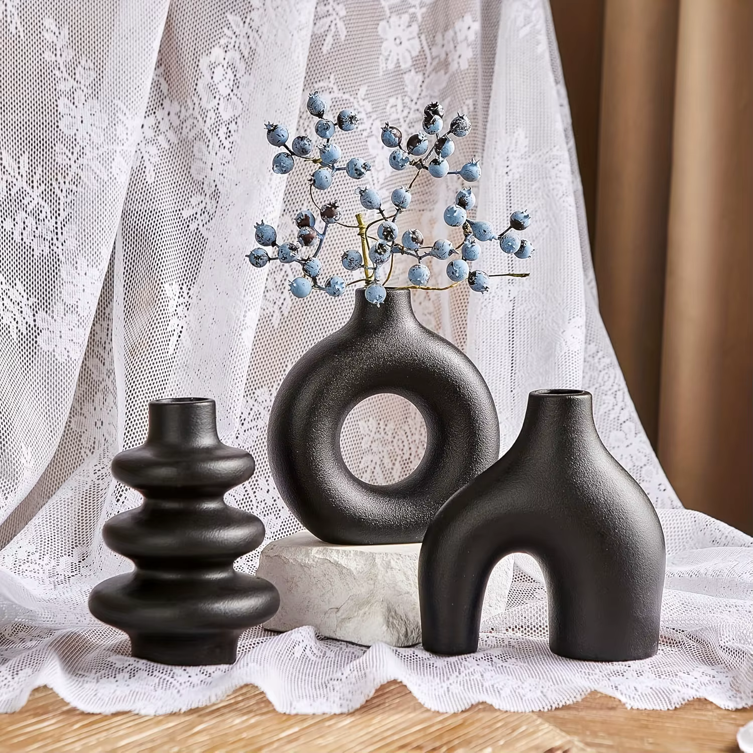 Ensemble de vase en céramique bohème