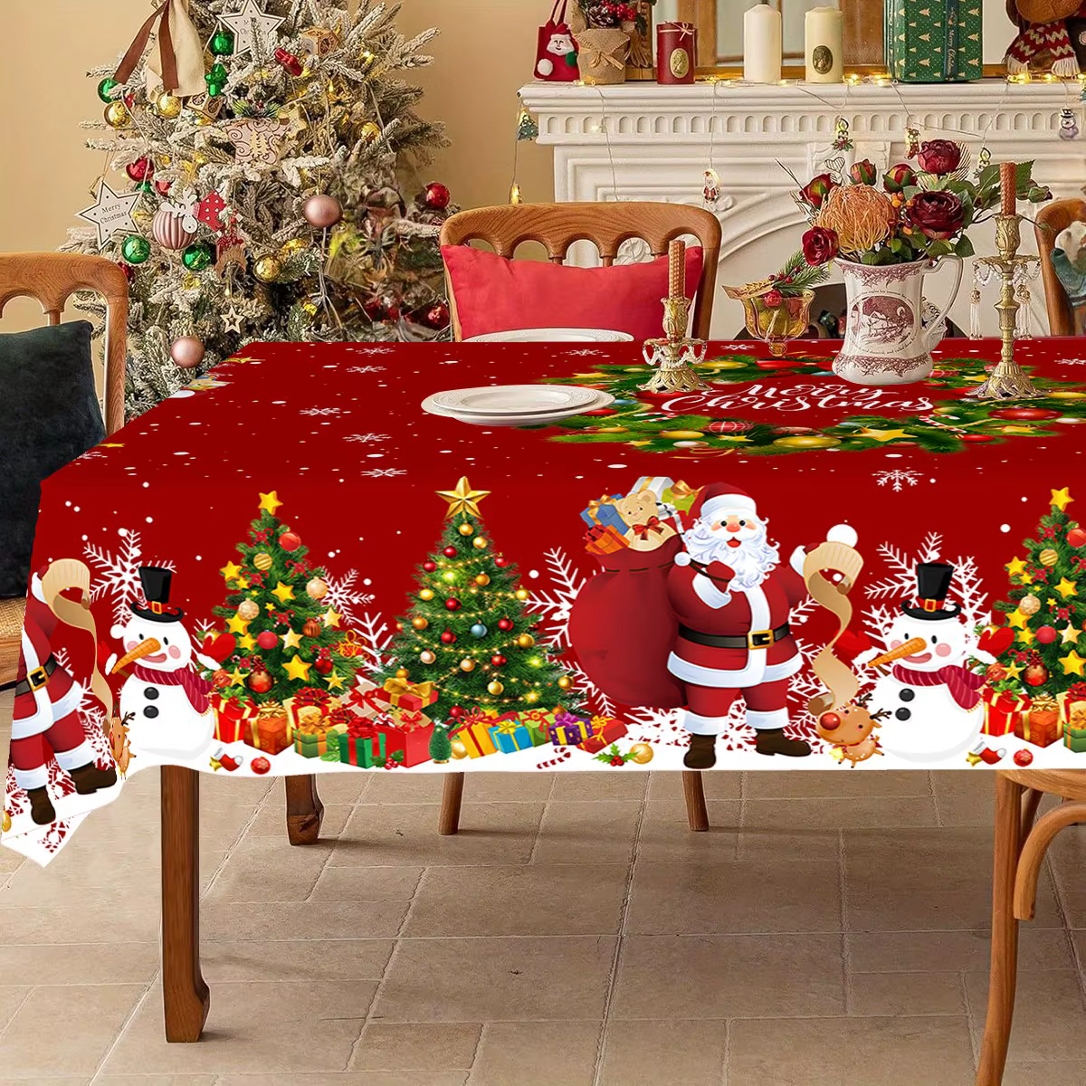 Nappe de Noël Décoration de fête