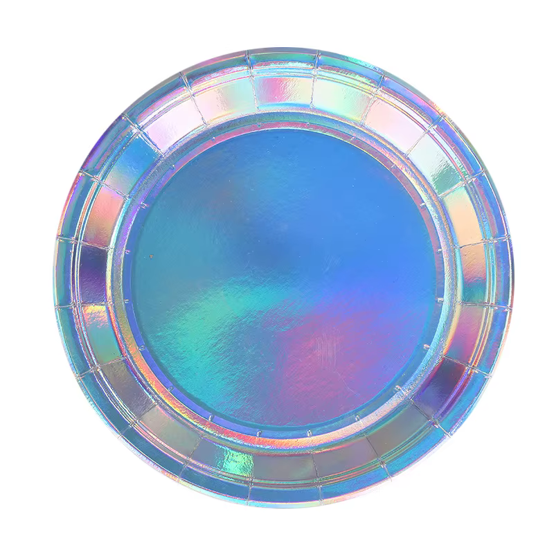 Ensemble de vaisselle jetable épaisse couleur Laser