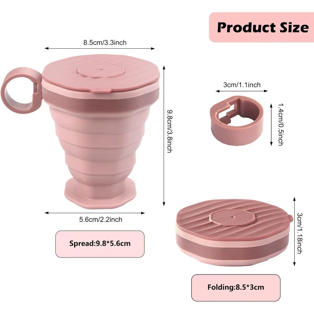 Tasse pliante portative en plastique
