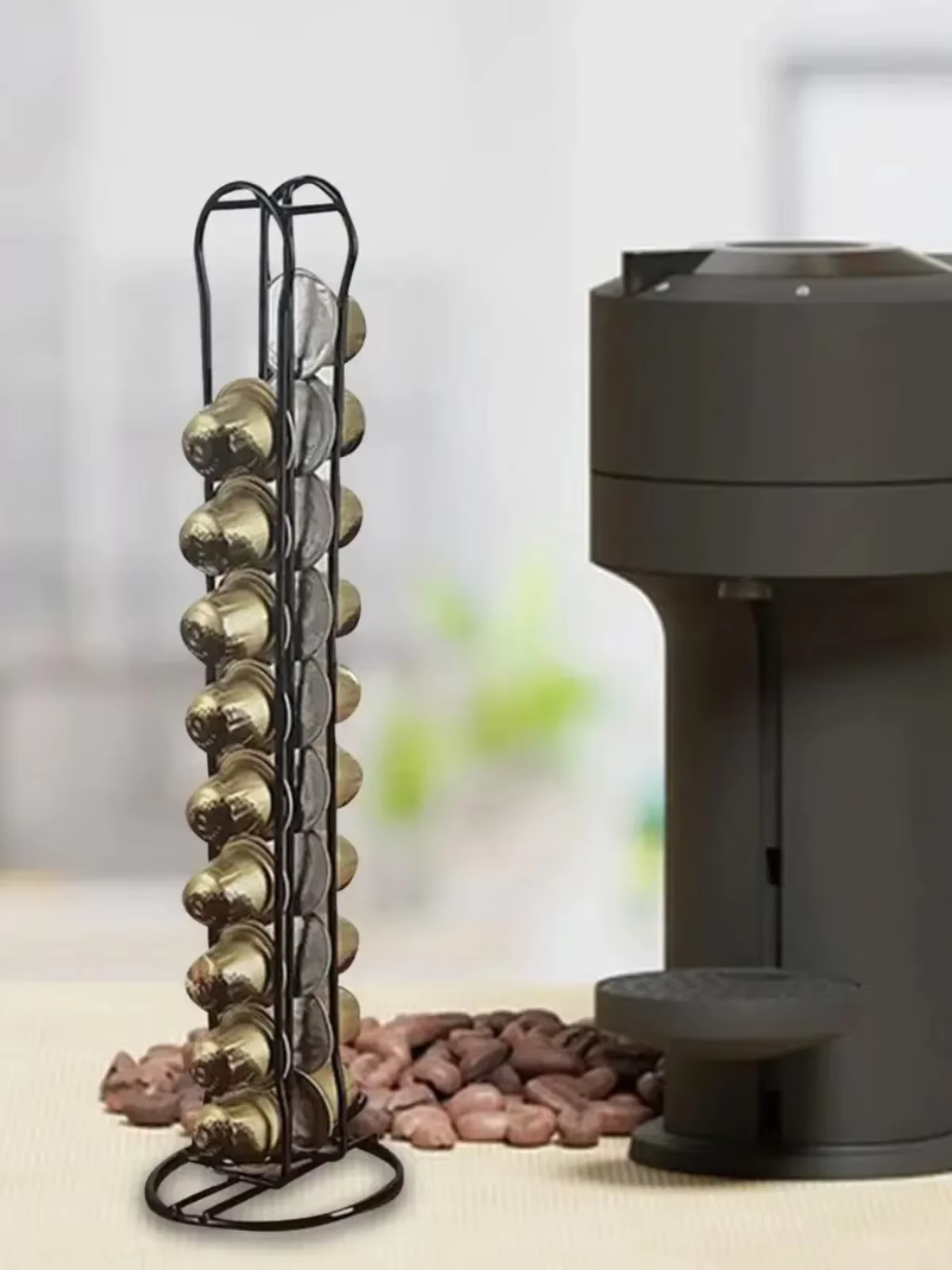 Support noir 20 dosettes Nespresso original porte-dosette Capsules distributeur stockage affichage bureau café Capsule