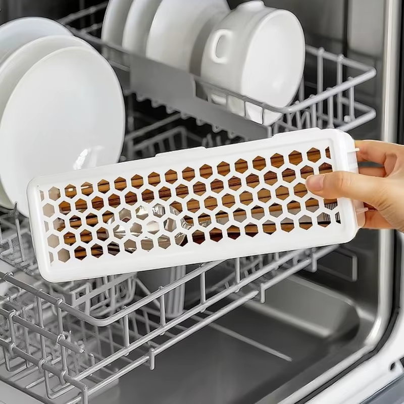 Boîte de rangement de couverts lavable au lave-vaisselle