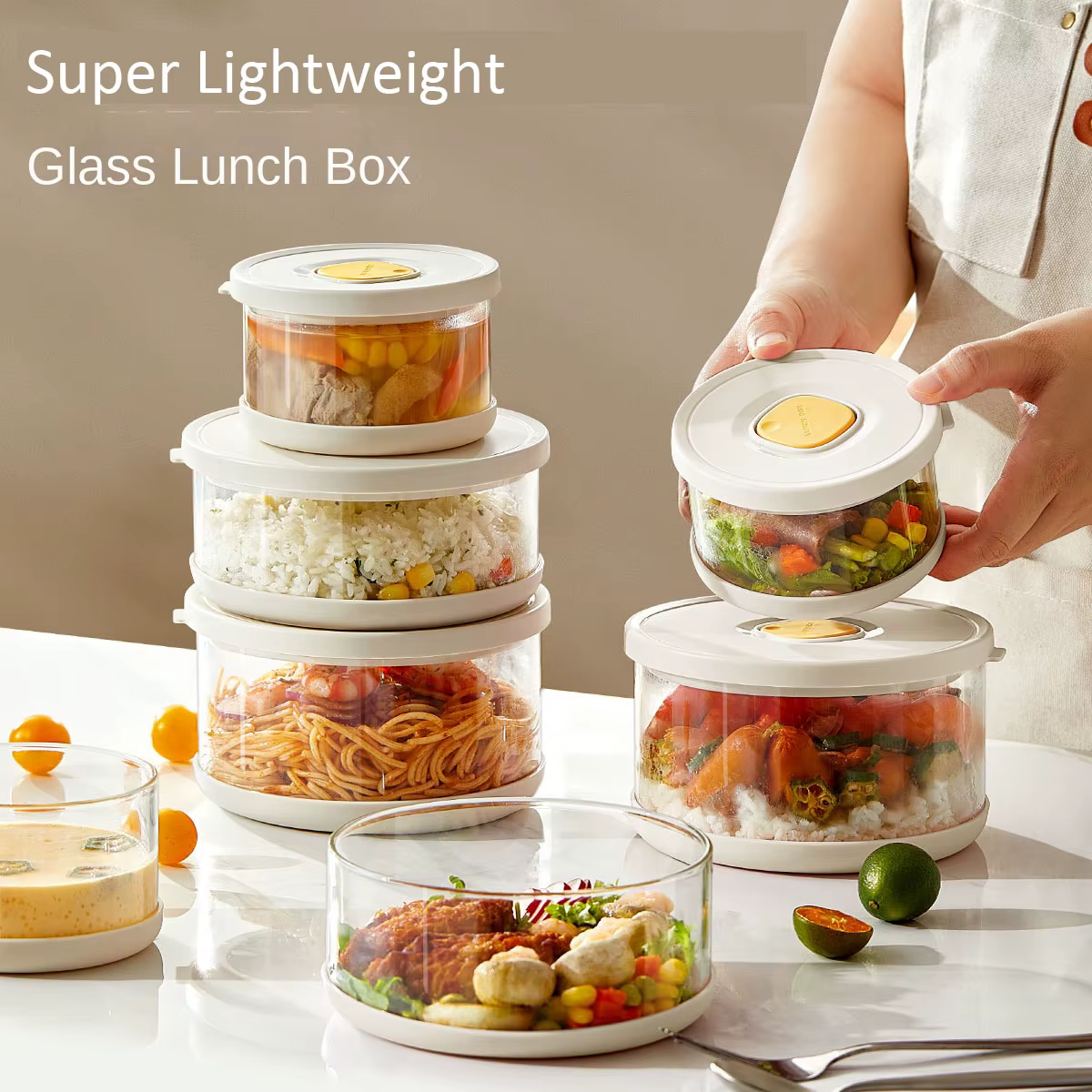Ensemble de tupperware en verre