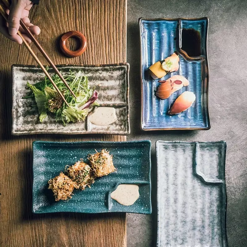 Pio d'ECHpling japonais en céramique avec sauce à tremper