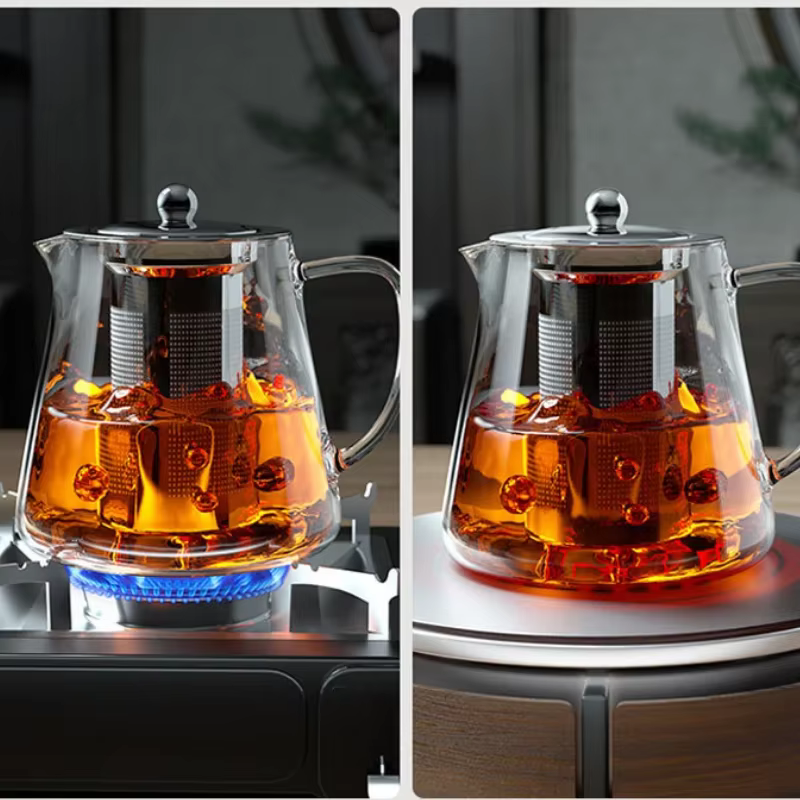 Théière en verre avec infuseur pour pichet à thé