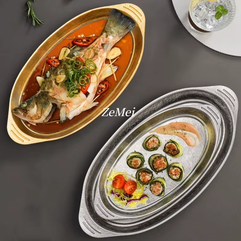 Plateau de poisson grillé en titane pur