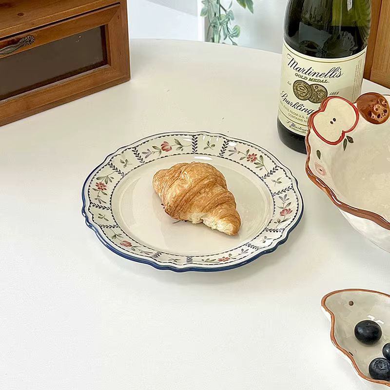 Assiette en céramique imprimée française