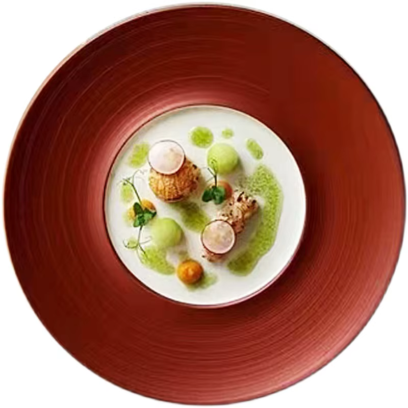 Assiette à manger ronde en céramique