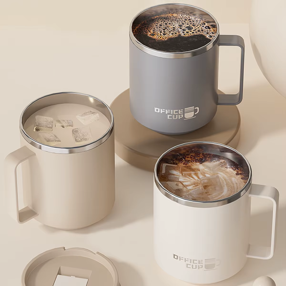 Mug à café isotherme à double paroi en acier inoxydable 304