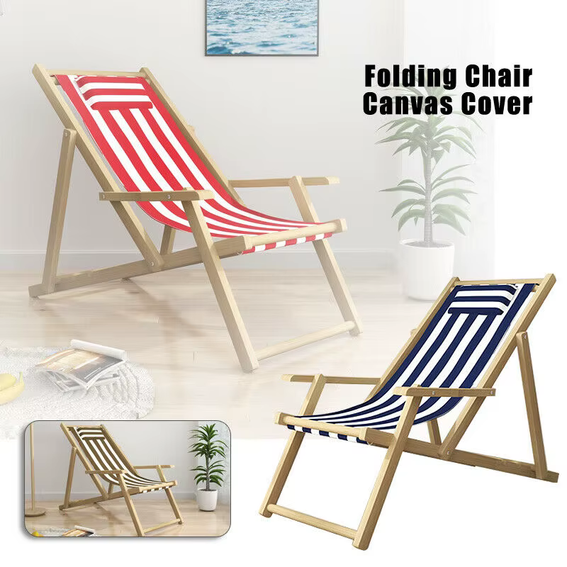 Housses de siège imperméables pour chaise longue pliante, housse de remplacement en toile pour chaise de plage