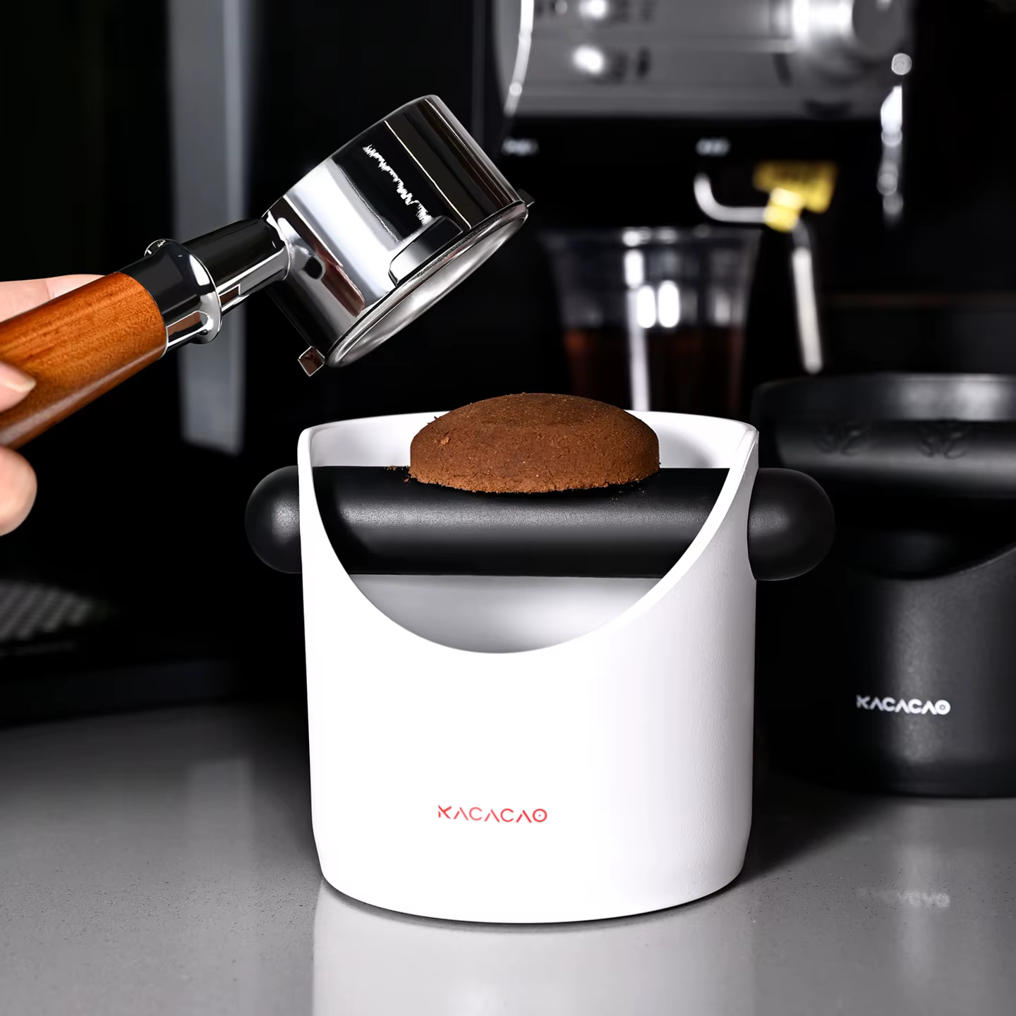 Boîte à déchets de café KACACAO antidérapante et antichoc pour barista