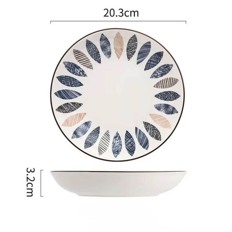 Assiette à dîner en céramique de Style japonais