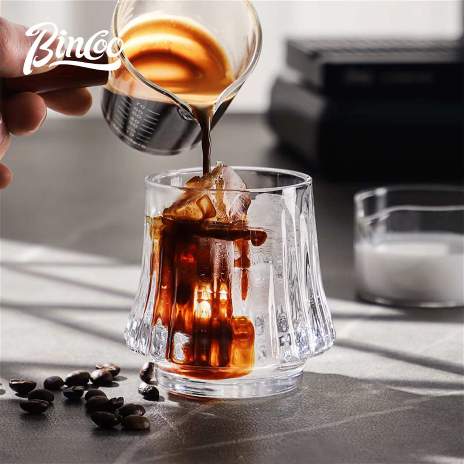 Bincoo tasse à café en verre résistant à la chaleur 160Ml bière lait