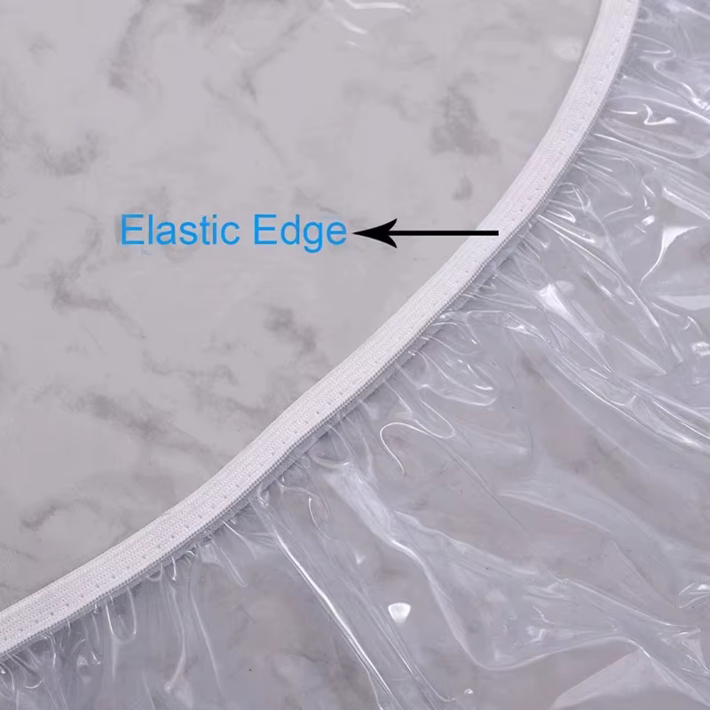 Lot de 10 housses de table rondes transparentes – Protection imperméable et résistante à l'huile pour tables à manger