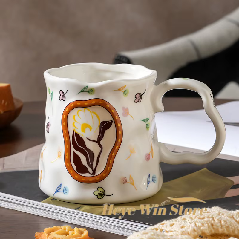 Tasse en céramique faite à la main en forme de fleur de rêve
