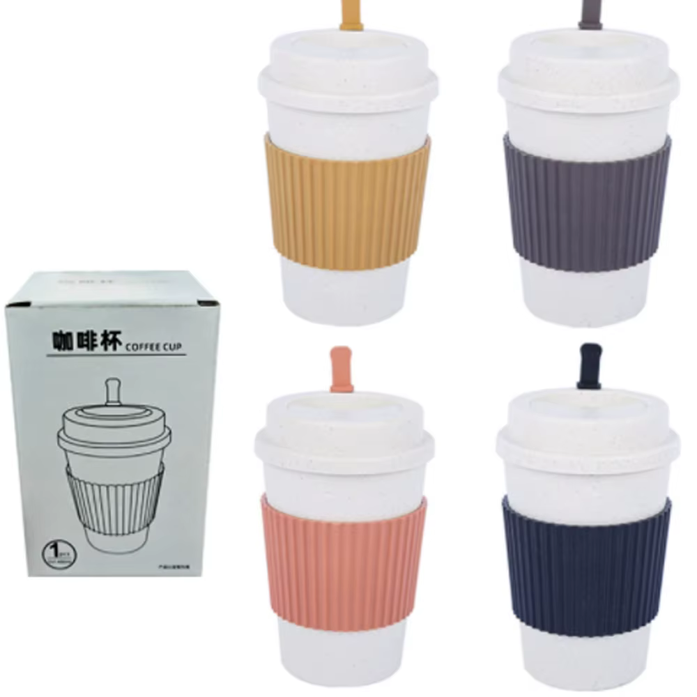 Tasses à café avec couvercles de 450ML