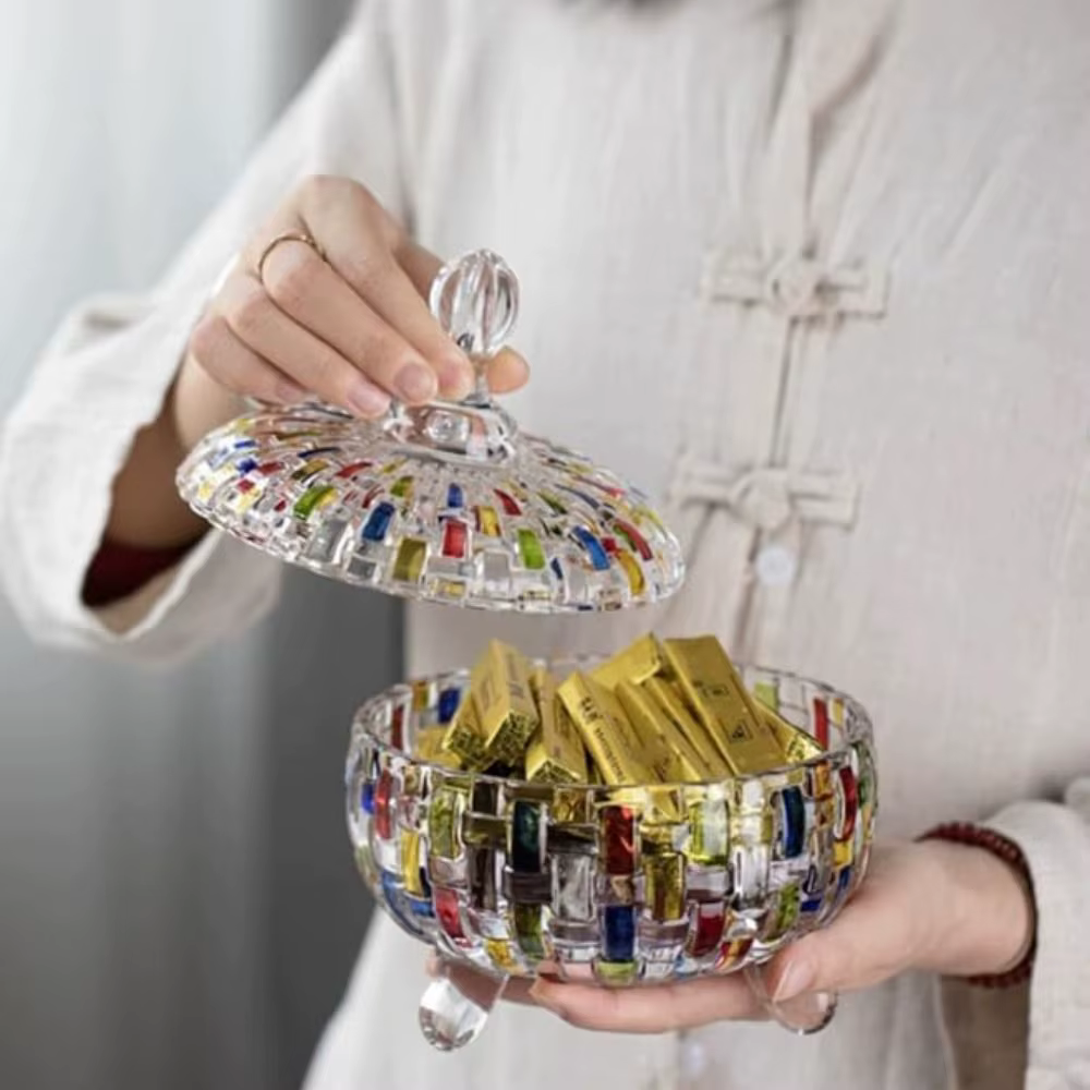 Pot à bonbons en verre de Style européen