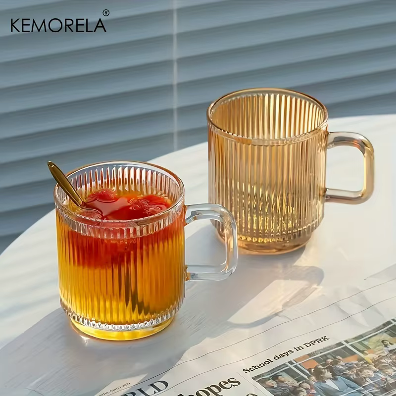 EllMORELA-Tasse à Café Verticale en Verre Mars