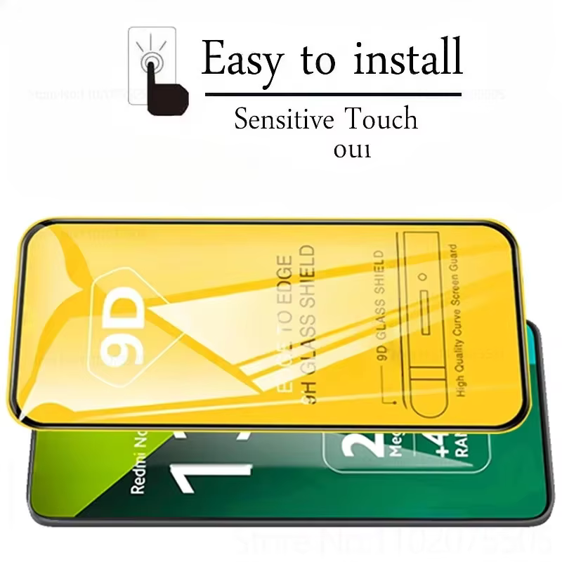 4 pièces 9D couverture complète verre trempé pour Redmi Note 14 13 Pro Plus 12 11 Pro 14S 12S protecteur d'écran pour Redmi 14R 13C 12C 10A 9A
